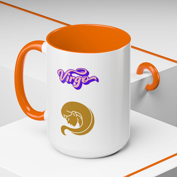 'Virgo' Zodiac Accent Coffee Mug