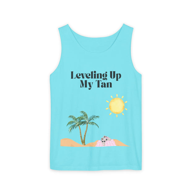 'Leveling Up My Tan' Unisex Tank Top