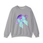 Purple Saturn Wrapped In A Bow Sweatshirt