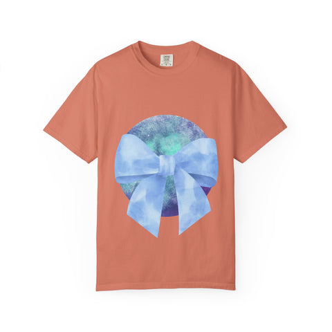 Blue/Green Planet Wrapped In A Bow Unisex T-Shirt