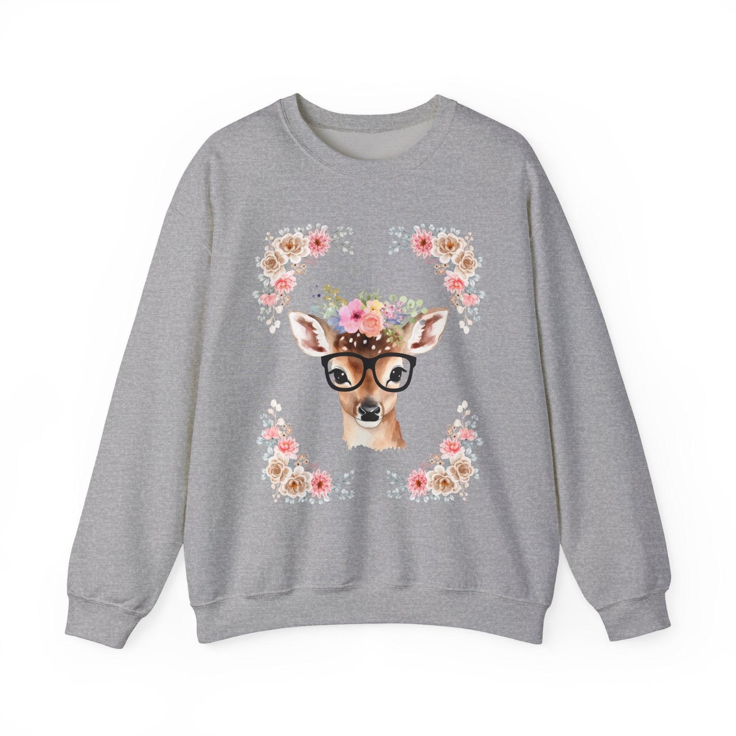 Geeky Goddess Deer Unisex Crewneck Sweatshirt