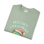 Cute Cat Christmas T-shirt, Meowy Christmas Tee, Unisex Holiday Shirt, Fun Xmas Gift, Cozy Festive Wear