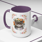 Geeky Goddess Gray Cat Accent Coffee Mug