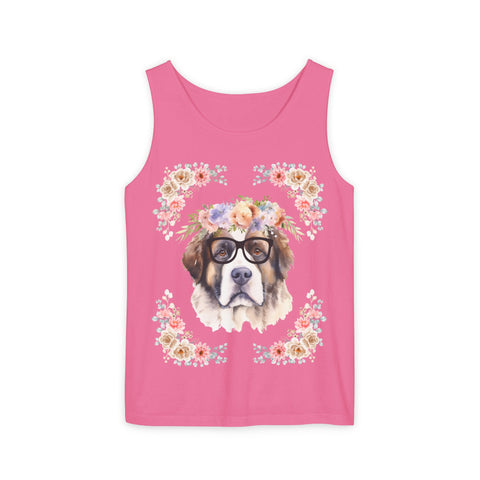 Geeky Goddess Saint Bernard Unisex Tank Top