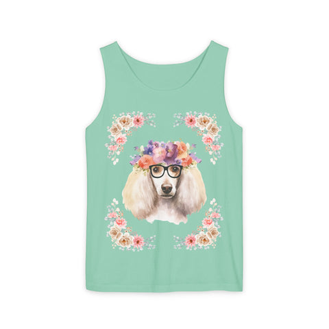 Geeky Goddess French Poodle Unisex Tank Top