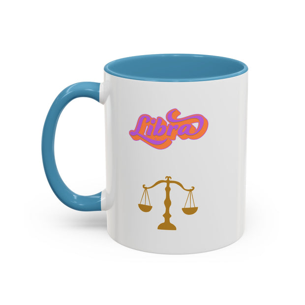 'Libra' Zodiac Accent Coffee Mug
