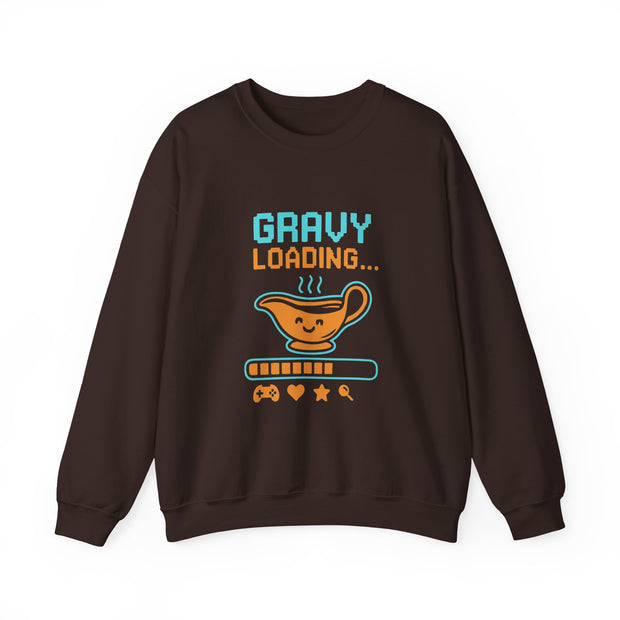 Gravy Loading Sweatshirt, Fun Unisex Crewneck, Thanksgiving Apparel, Casual Gift for Foodies, Humor Sweatshirt