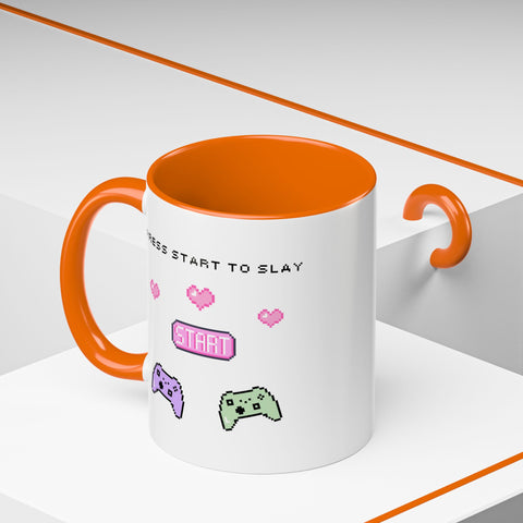 'Press Start To Slay' Accent Coffee Mug