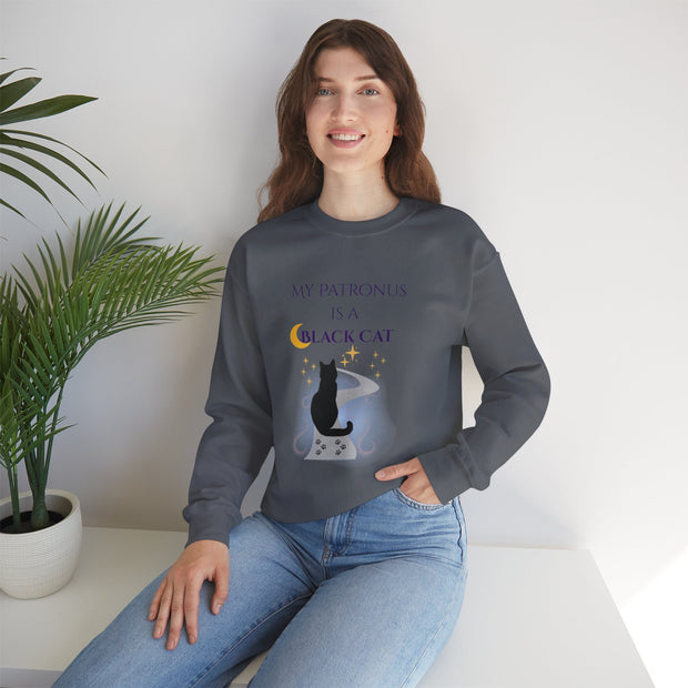 'My Patronus Is A Black Cat' Unisex Crewneck Sweatshirt