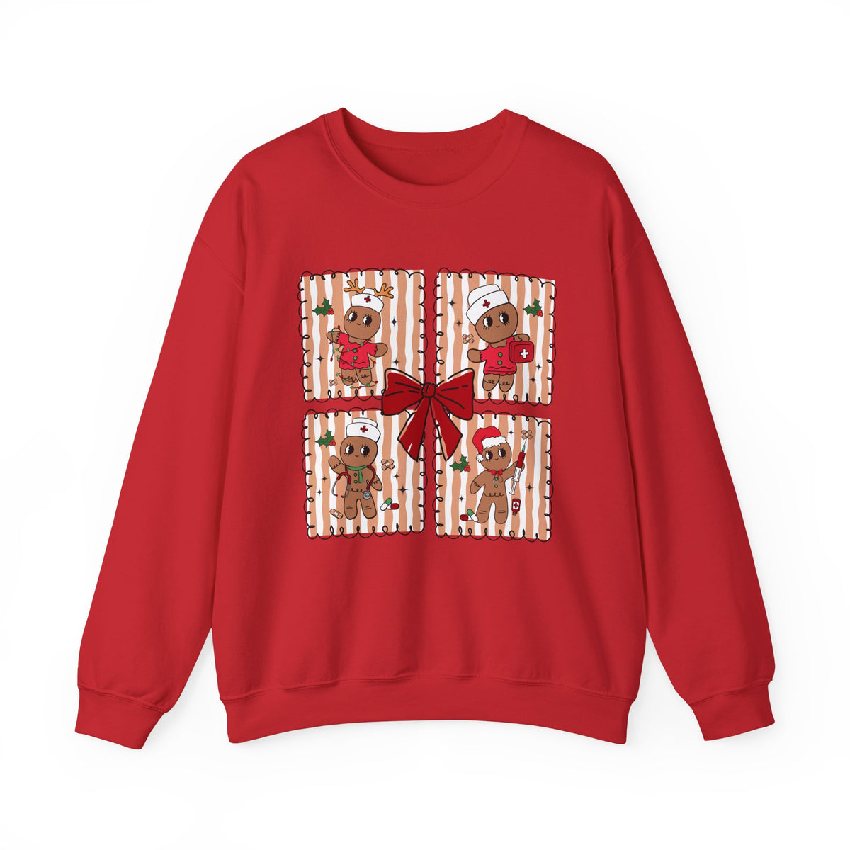 Gingerbread Christmas Sweatshirt, Cute Gingerbread Crewneck, Christmas Bow Sweatshirt, Gingerbread Man Shirt, Funny Holiday Sweater, Christmas Gift