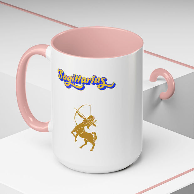 'Sagittarius' Zodiac Accent Coffee Mug