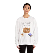 'Feline Good With A Book & Brew' Unisex Crewneck Sweatshirt