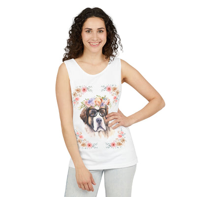 Geeky Goddess Saint Bernard Unisex Tank Top