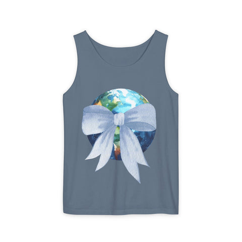 Earth Wrapped In Bow Unisex Tank Top