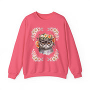 Geek Goddess Gray Cat Unisex Crewneck Sweatshirt