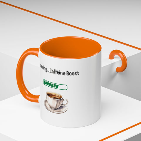 'Loading...Caffeine Boost' Accent Coffee Mug