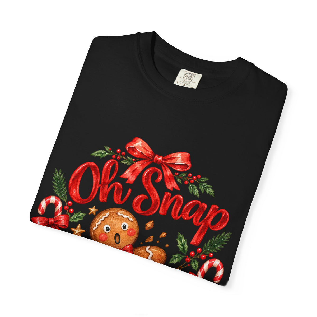 Oh Snap Gingerbread Man T-Shirt | Christmas Cookie Holiday Tee