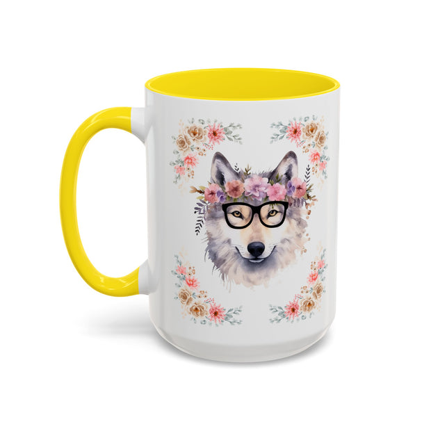 Geeky Goddess Wolf Accent Coffee Mug