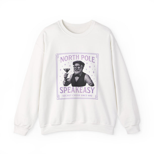North Pole Speakeasy Crewneck Sweatshirt | Cozy Holiday Gift | Winter Wear | Christmas Sweatshirt | Unisex Comfy Apparel
