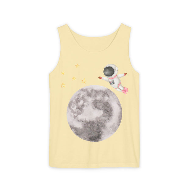 Astronaut Flying To The Moon Unisex Tank Top