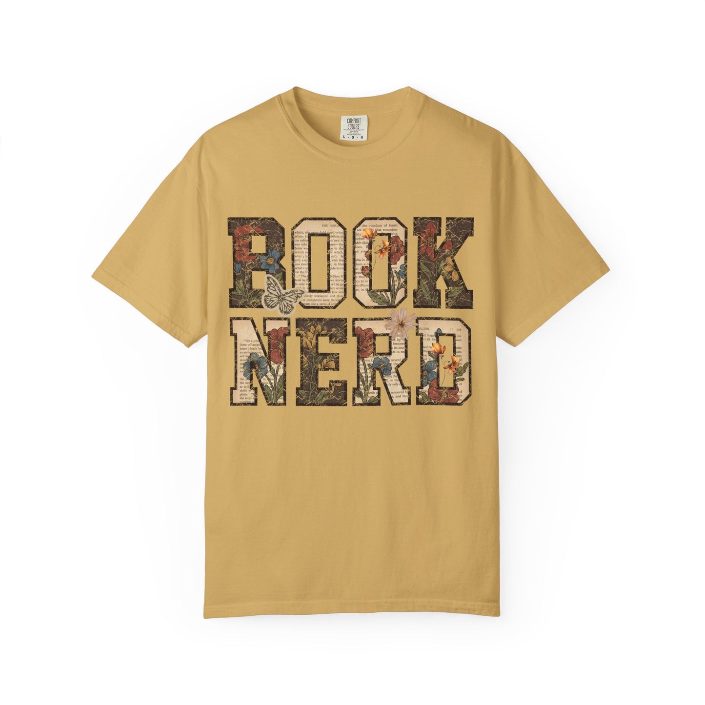 Book Nerd T-Shirt | Vintage Collage Lettering, Reading Lover Tee