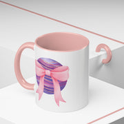 Pink/Purple Planet Wrapped In A Bow Accent Coffee Mug