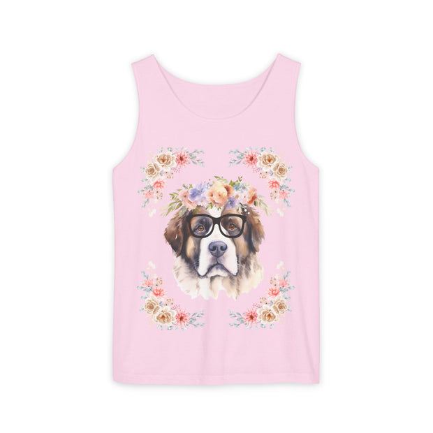 Geeky Goddess Saint Bernard Unisex Tank Top