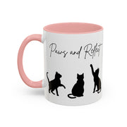 'Paws and Reflect' Cats Accent Coffee Mug