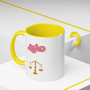 'Libra' Zodiac Accent Coffee Mug