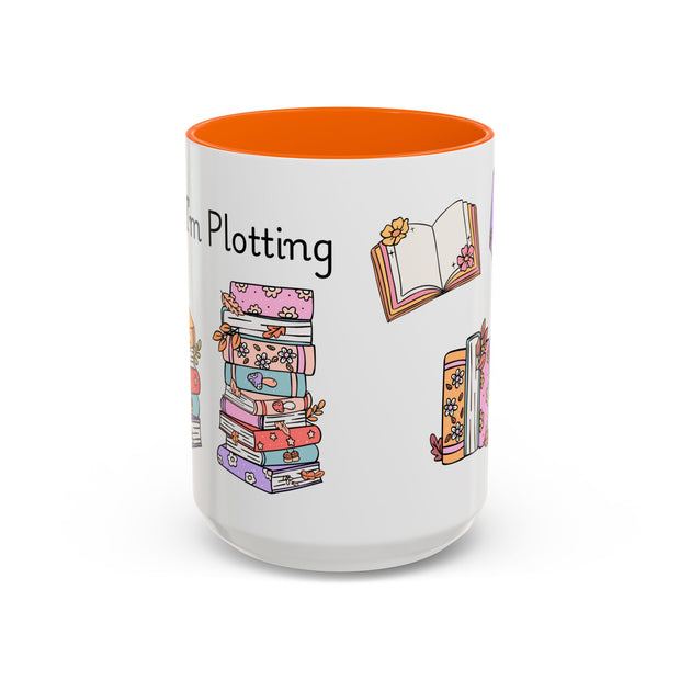 'Shhh...I'm Plotting' Accent Coffee Mug