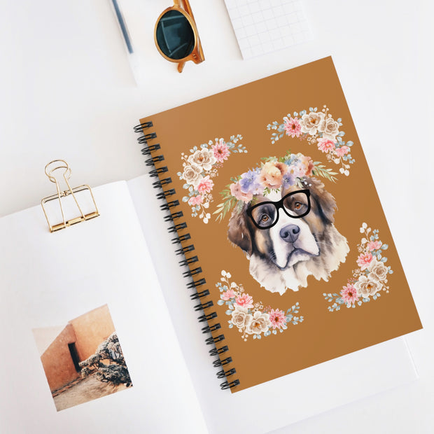 Geeky Goddess Saint Bernard Spiral Notebook