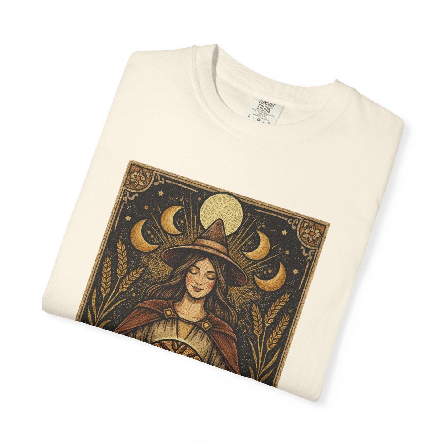 Sourdough Witch T-Shirt | Vintage Witch Art, Moon Phases, Baking Theme