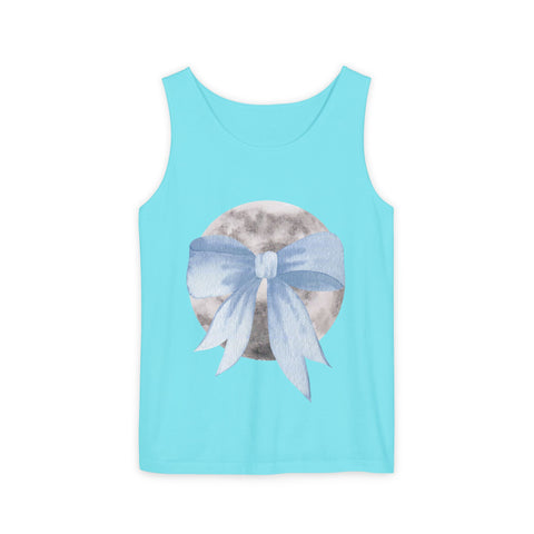 Moon Wrapped In Bow Unisex Tank Top