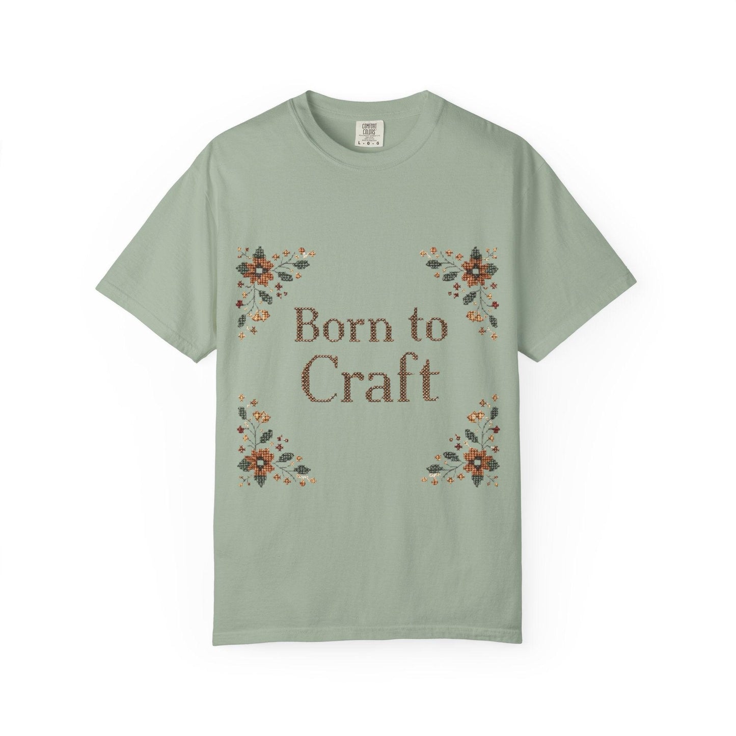 Born to Craft T-shirt | Floral Crafting Quote Tee