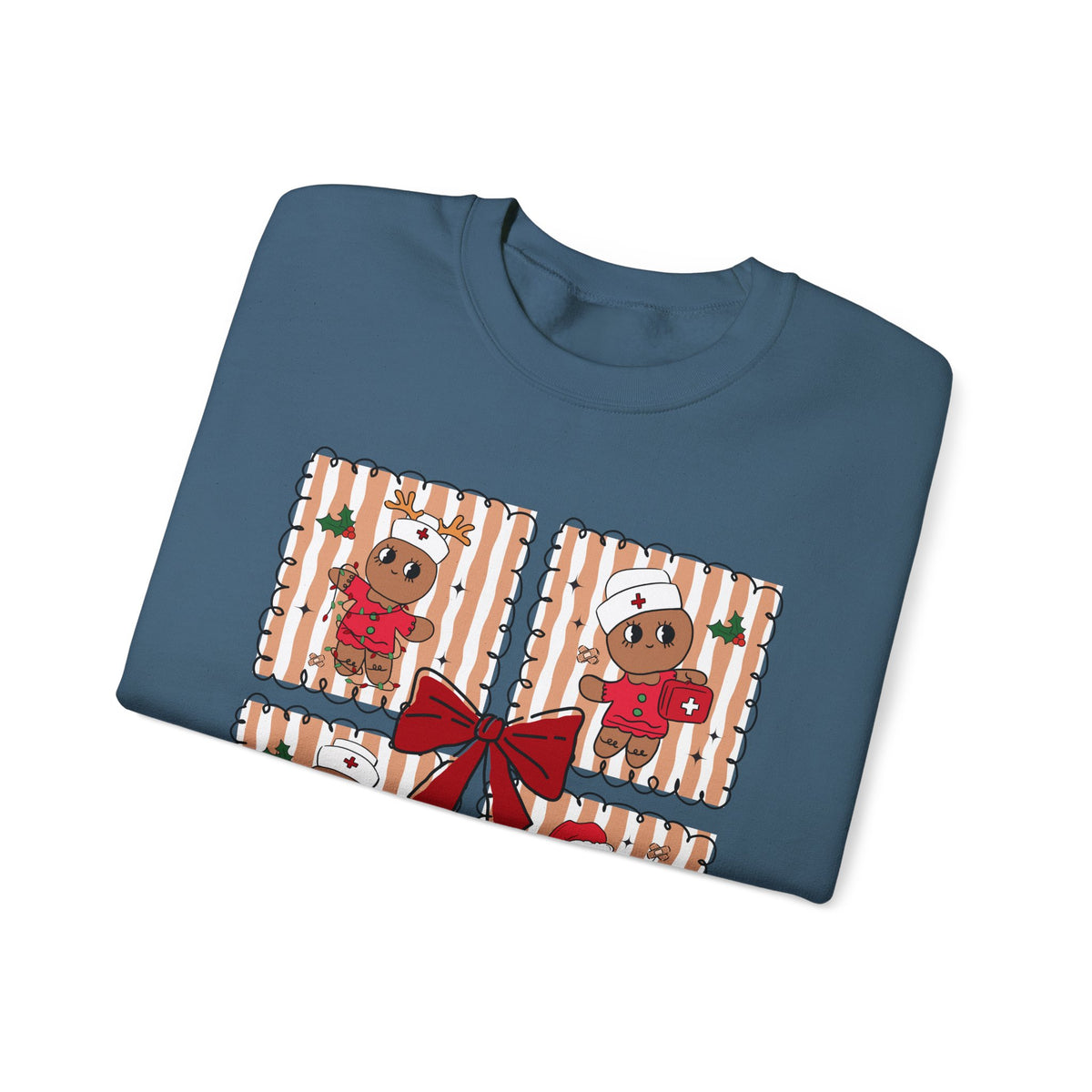 Gingerbread Christmas Sweatshirt, Cute Gingerbread Crewneck, Christmas Bow Sweatshirt, Gingerbread Man Shirt, Funny Holiday Sweater, Christmas Gift