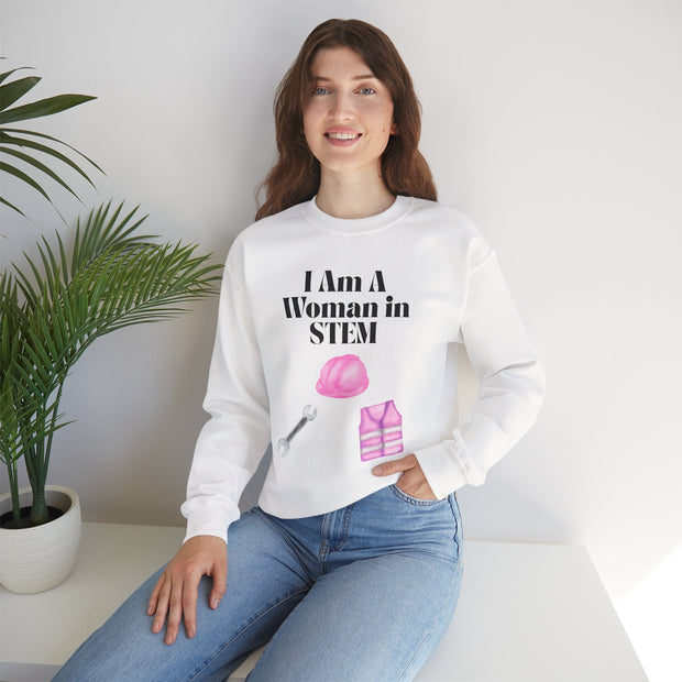 'I Am A Woman In STEM' Engineer Unisex Crewneck Sweatshirt
