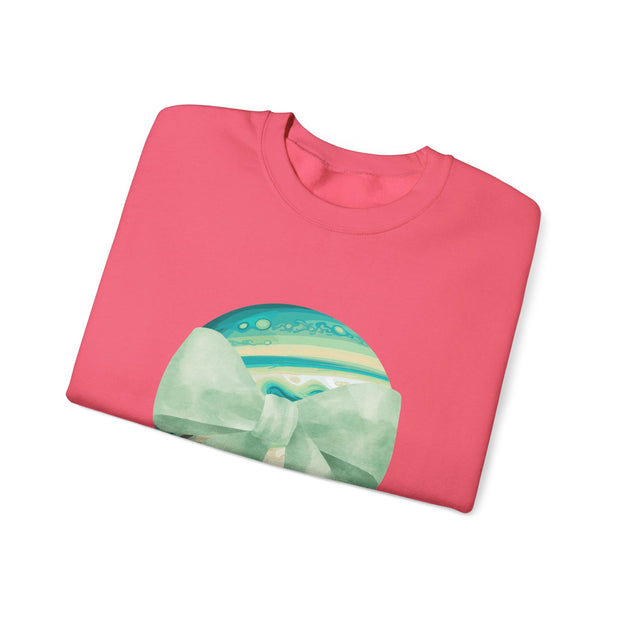 Green Planet Wrapped In A Bow Unisex Crewneck Sweatshirt
