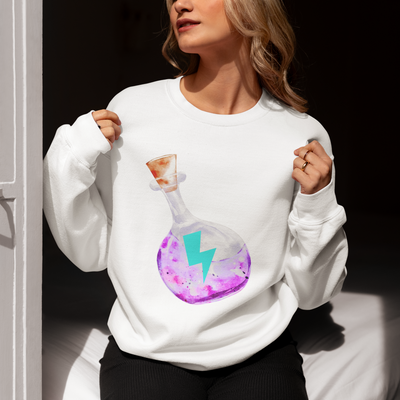 Magical Energy Purple Potion Unisex Crewneck Sweatshirt