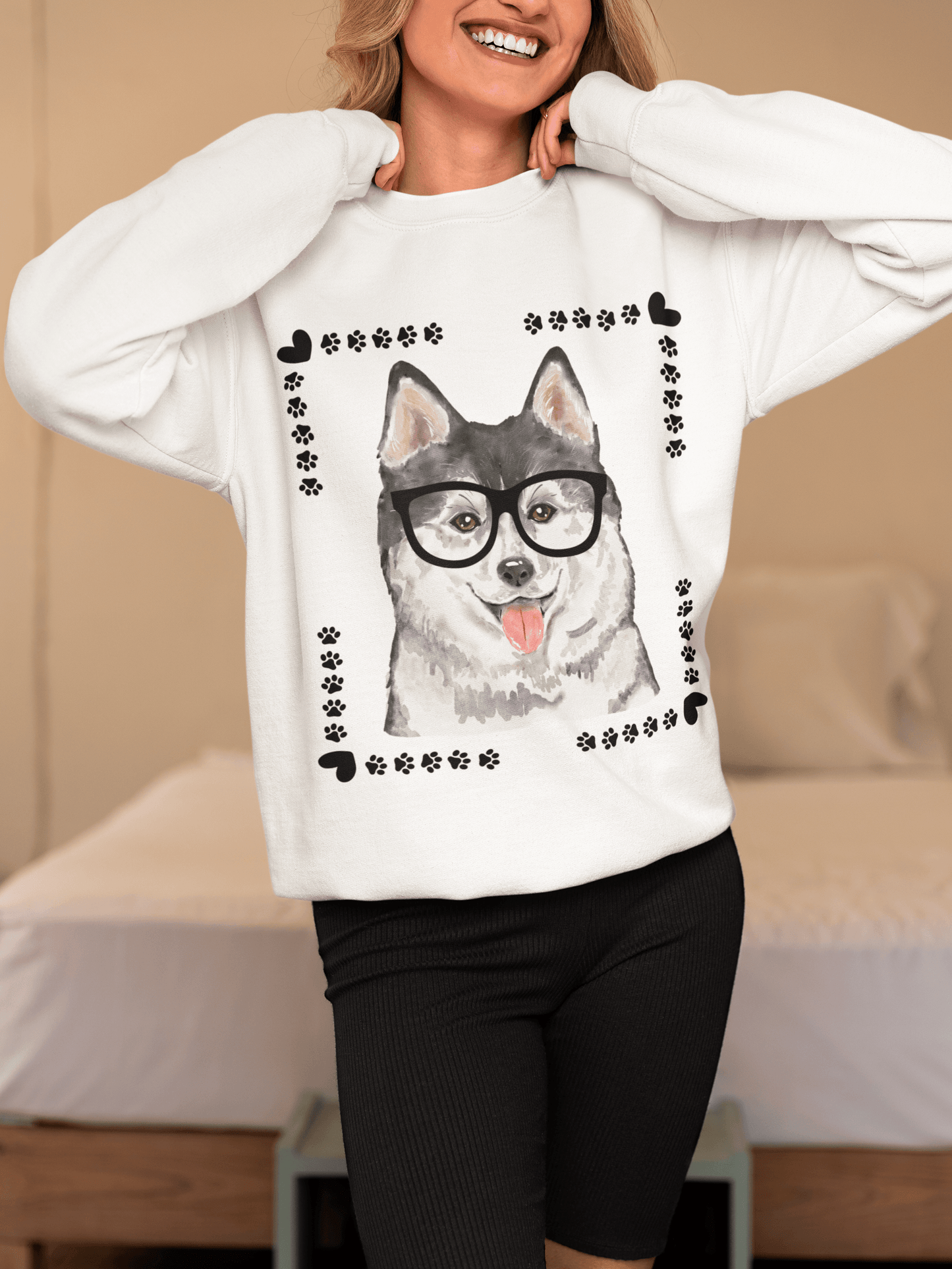Geeky Good Siberian Husky Unisex Crewneck Sweatshirt