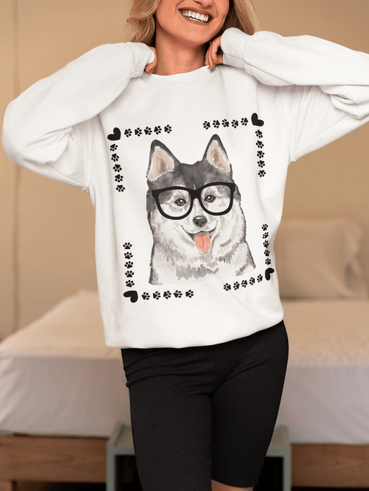 Geeky Good Siberian Husky Unisex Crewneck Sweatshirt