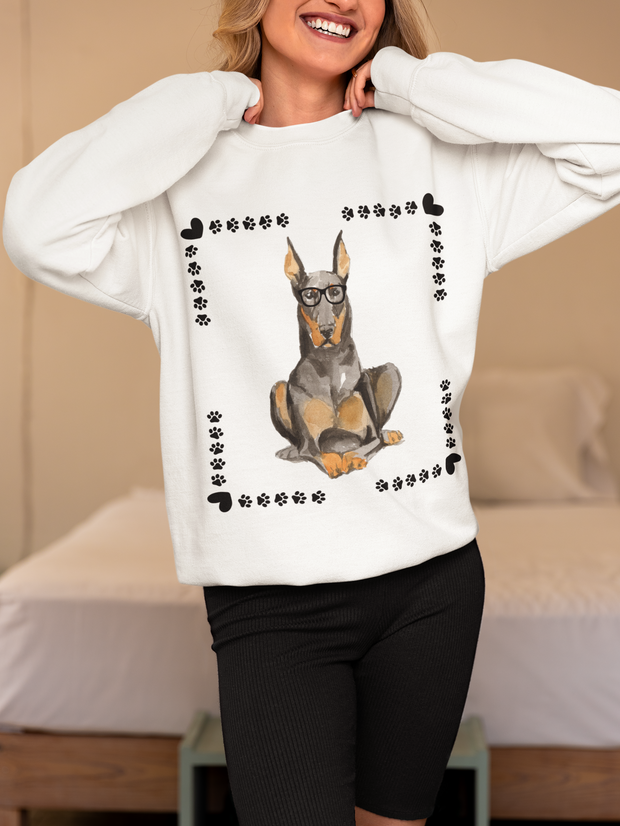 Geeky Good Doberman Unisex Crewneck Sweatshirt