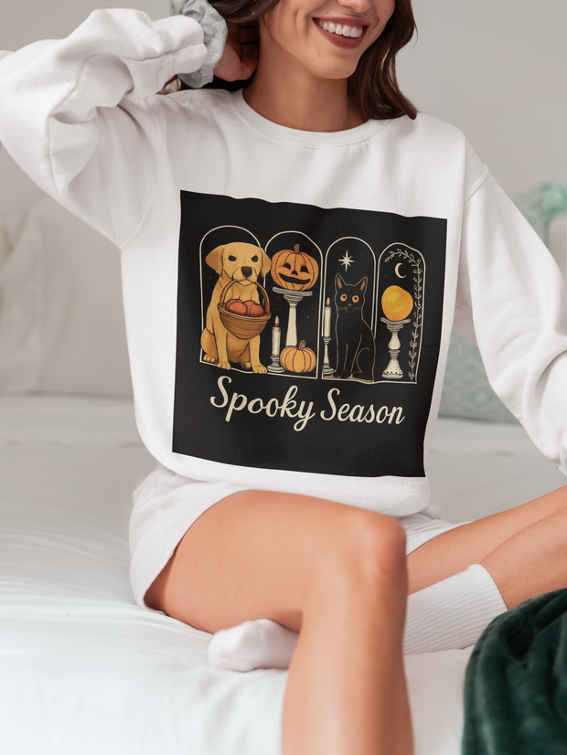 Spooky Season Golden Retriever Crewneck Sweatshirt