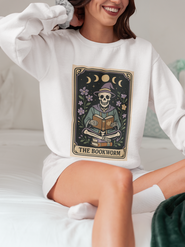 Bookworm Skeleton Crewneck Sweatshirt