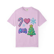 Festive Gamer T-Shirt, Christmas Tee, Gamer Shirt, Holiday Apparel, Unisex Christmas Gift, Cute Gaming T-Shirt