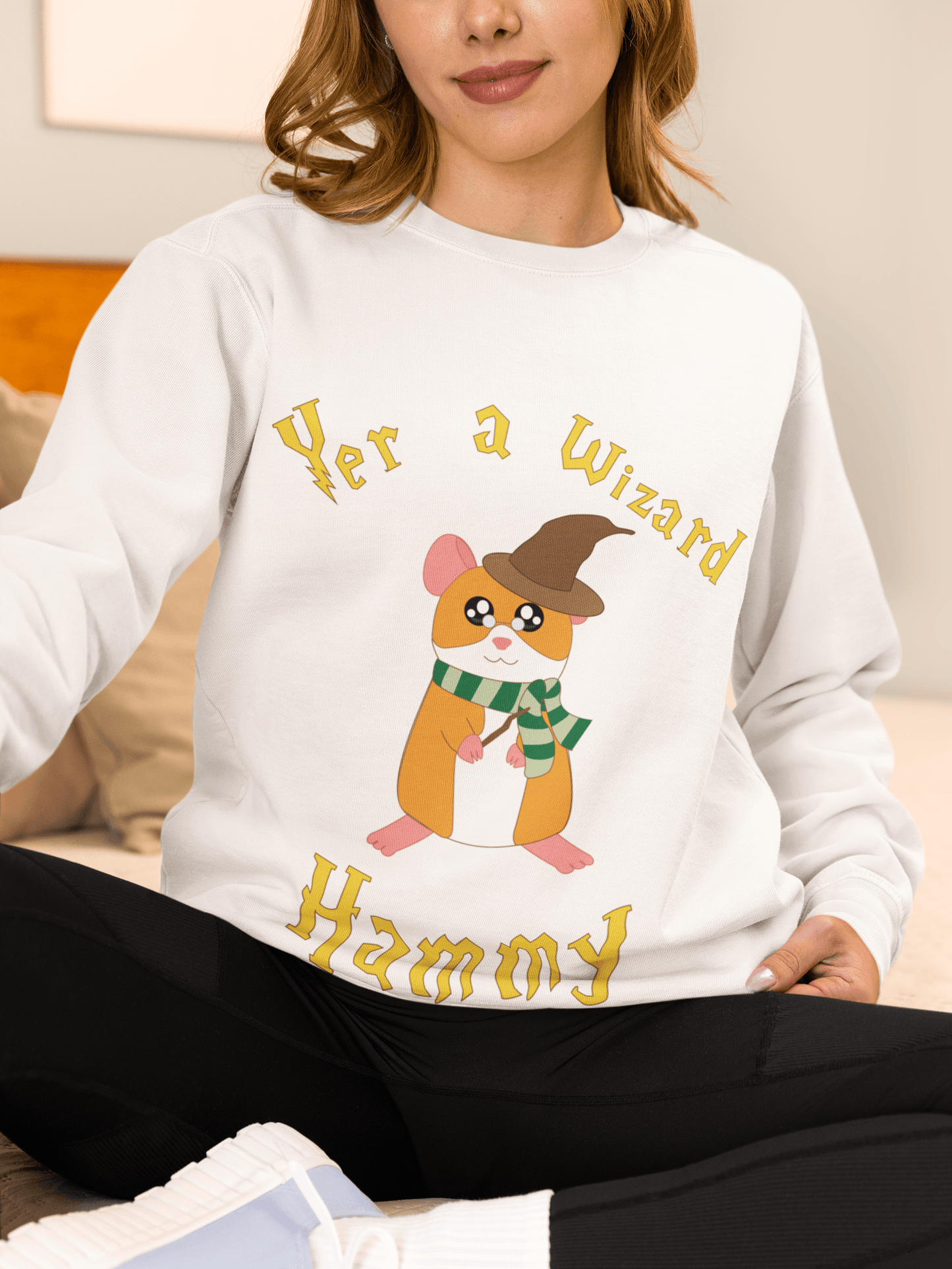 Hammy Wizard Hamster sweatshirt | Cute Wizard Hamster Crewneck