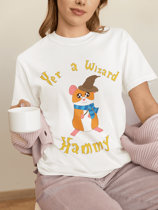 Hammy the Wizard Hamster T-Shirt | Cute Wizard Hamster Illustration
