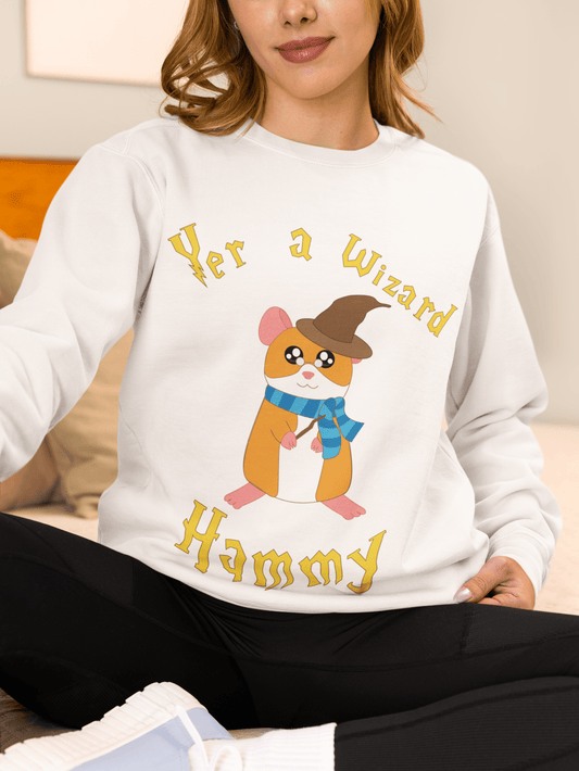 Hammy Wizard Hamster Sweatshirt | Cute Wizard Hamster Crewneck