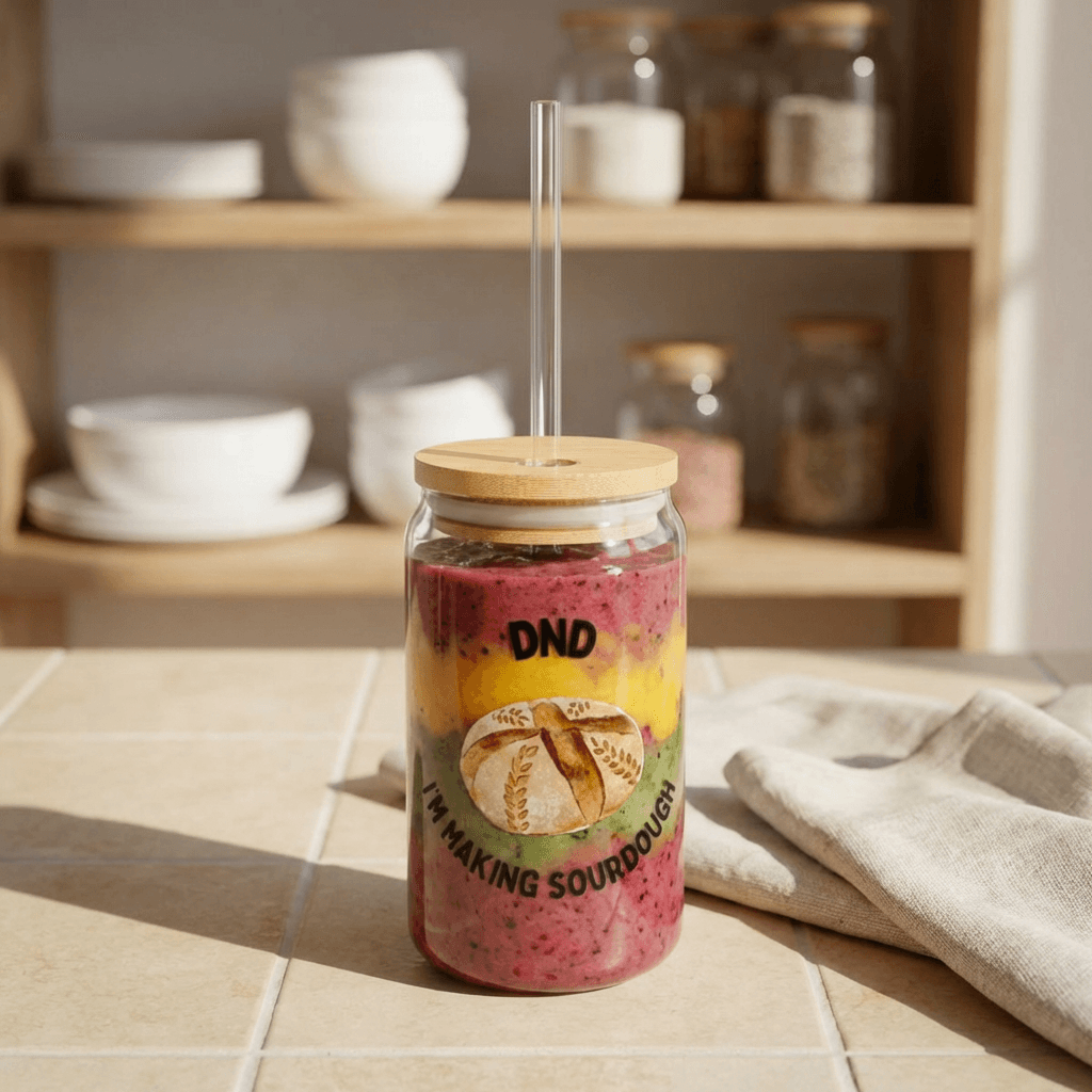 Sourdough Loaf Illustration Sipper Glass | 16oz