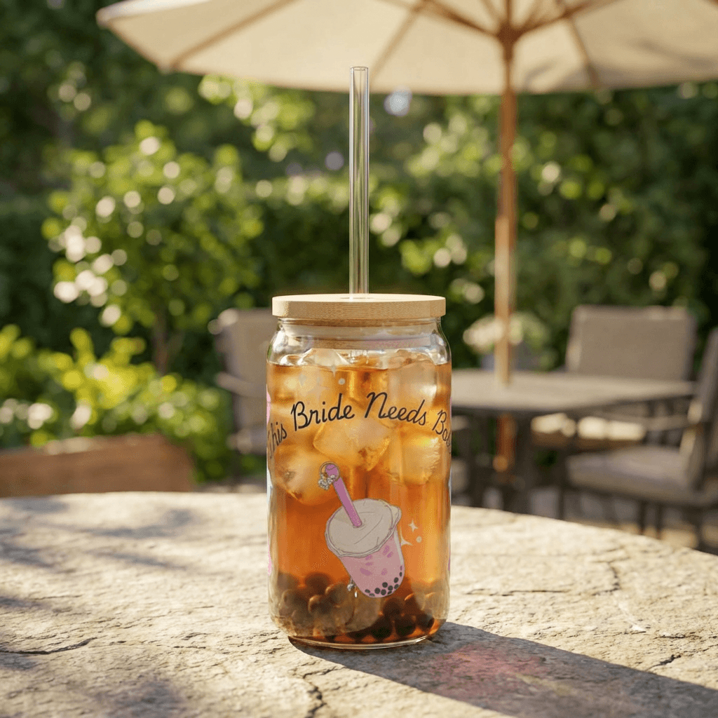 'This Bride Needs Boba' Sipper Glass