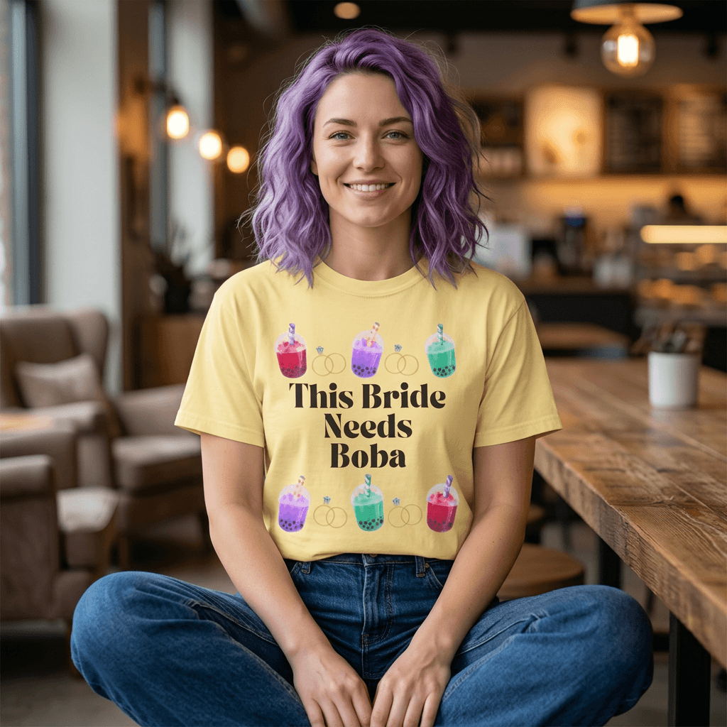 'The Bride Needs Boba' Unisex T-Shirt